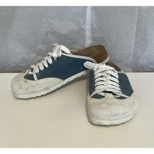 Birkenstock Women's Birkis Montserrat SZ‎ 5-5.5 Lace Up Slip On Suede Clog Shoes